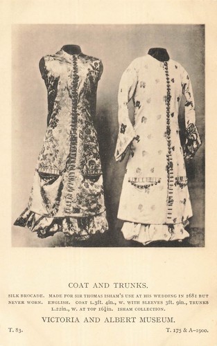 Antike seiden brokat - mantel, &