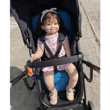 28" Artist Finished Huge Reborn Baby Doll Hand-Rooted Hair Toddler Girl Toy Gift