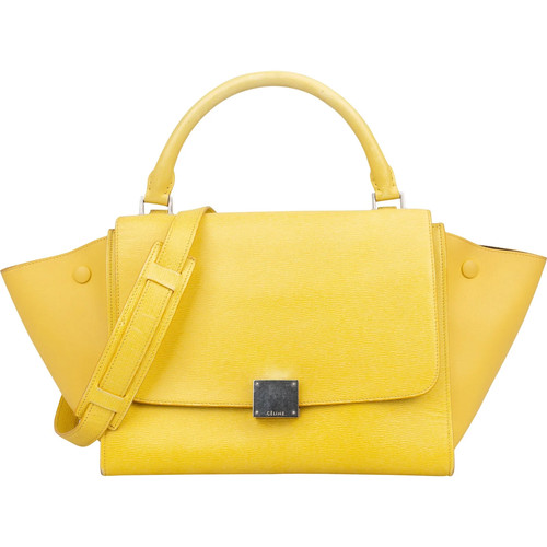 Celine yellow grained leather - celine,