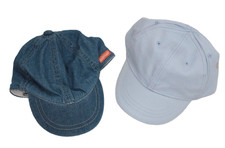 H&M 2x Sommer-Mütze Schirmmütze Kappe Cap Junge Gr. 62 Jeans-Blau Hellblau