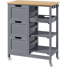 Küchenwagen mit 3 Schubladen Servierwagen Rollwagen mit Bremsen Rollwagen