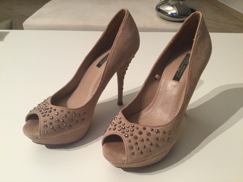 Zara plateau pumps peeptoe - zara,