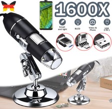 Microscope Kamera 8 LED Für Handy PC D Mini USB Digital Mikroskop Lupe 1600X