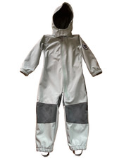 Kinder Softshell-Anzug~Matsch+Buddel-Overall Gr.98/104 Schilf-Grün mit Fleece