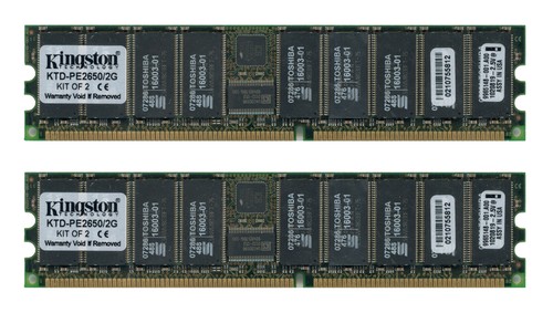 Kingston 2gb 2x1gb ddr pc2100r - 2x1gb,