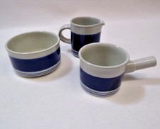 Höganäs Keramik, Schweden - 3-tlg.  - Kännchen, Schale und  Henkeltöpfchen