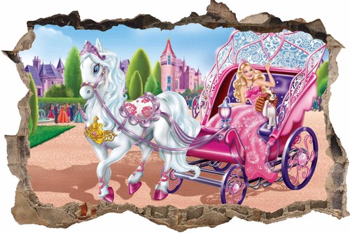 S168 barbie puppe wandtattoo - barbie,
