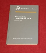 Technical Data Mercedes MB 100 D Transporter Tabellenbuch englisch