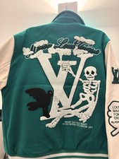 Louis Vuitton College Jacke Virgil Abloh Varsity Grün