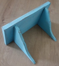 Altes Wandregal Wandboard Konsole Holz blau Shabby Chic Landhaus Vintage 37x18,5