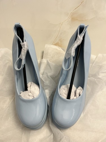 Hellblaue high heels plateau - hellblaue,