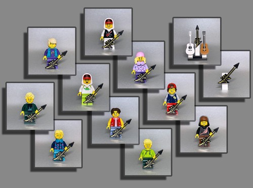 Lego figuren kinder - kinder, gitarre
