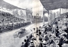 Gordon Bennett Rennen Saalburg XXL Kunstdruck 1904 Limmer * Borna Autorennen