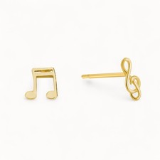 Ohrstecker Musiknote Gold