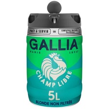 Gallia-Paris Bière blonde non filtres  5,8  fût pression 5l Partyfass Einweg
