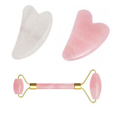 Jade Gua Sha Stein Rose Natürliches Gesicht Körper Massagegerät Quarz Gesichtsschaber Therapie