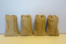 4 BURLAP JUTE SACKS WITH