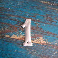Zahl 1 Metal Aluminium Zahlen Hausnummern Schilderbeschriftung Schriftzüge 5cm