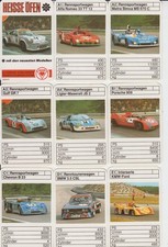 Heisse Öfen Auto Quartett, guter Zustand,3234/2 V.ASS von 1975 + OV, Post € 1,80