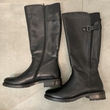 Leder Damenstiefel Boots Stiefel Gr. 41 schwarz NEU