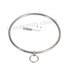 6mm Silber Damen Rund Edelstahl Halsreif der O abschließbar