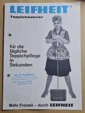 Prospekt Infoblatt LEIFHEIT Meteor Teppichkehrer original aus  1963 sehr gut