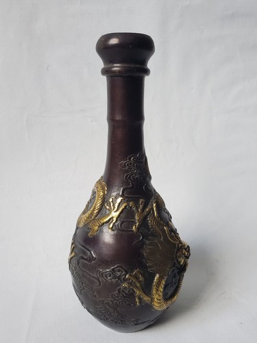 Vase bronze drachen wolken - vase,