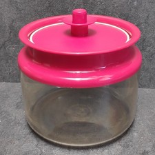 Tupperware Panorama 1,2 L Kaffeedose Pink Beere Klare Sache Vintage Dose Küche 