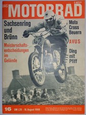 Das Motorrad 16 / 68  1968  , Vespa Chiao, Flink 250 MC, Tatran 125, BMW Treffen