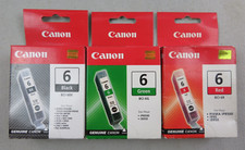 3 OVP Canon BCI-6 BK Rot Grün