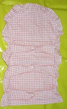 Steckkissen Taufkissen Baumwolle Baby Taufe Puppenwagen alt 1920/30 rotweiß