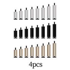 4 x Sofafüße, Metall-Möbelbeine, rostfrei, höhenverstellbar, Stützbein für
