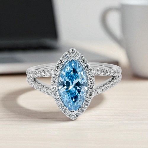 Blauer diamant ring karat - blauer,