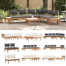  Gartenbank-Set mit Kissen aus