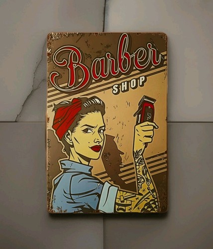 Blechschild barber shop - shop",