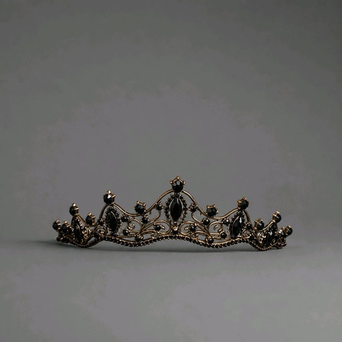 Gothic schwarz strass diadem - gothic,