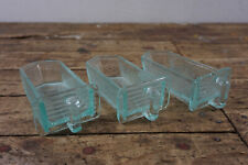 3 gute alte Schütten Glasschütten 50er 60er Retro Küchenschrank Buffet Uranglas