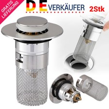 2X Edelstahl Pop-Up-Abfluss