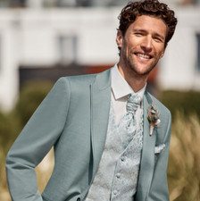 Hochzeitsanzug Wilvorst 421206, 7 teilig, Top Zustand, Grün/Salbei/Eukalyptus