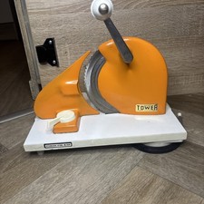 Vintage TURM Manueller Lebensmittelschneider Fleisch Brot Käse Handkurbel Autark