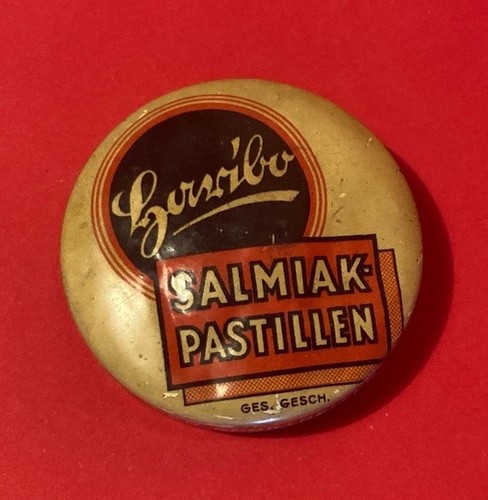 Antik blechdose haribo salmiak - blechdose,