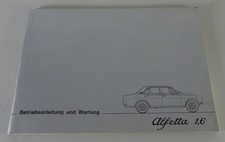 Betriebsanleitung / Handbuch & Wartung Alfa Romeo Alfetta 1,6 ltr Stand 05/1975