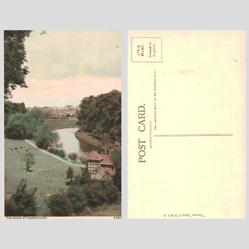 Alte postkarte der fluss bei - -,