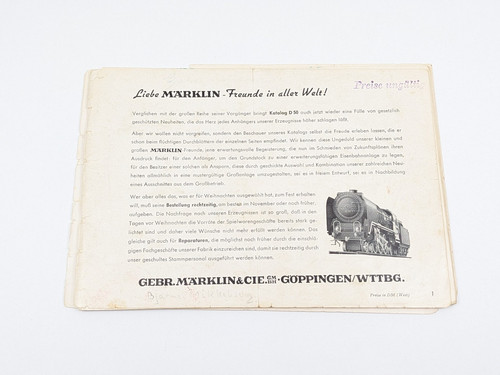 Märklin katalog 1950 - märklin,