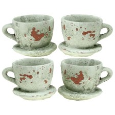 Pflanztopf übertopf tasse ton - pflanztopf,