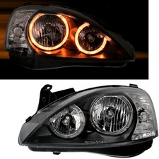 Angel Eyes Scheinwerfer Set für Opel Corsa C 2000-2006 Schwarz H7 links rechts