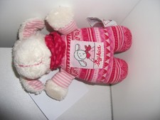 Sigikid Lamm Schaf  pink rosa gestreift  Rassel    15cm