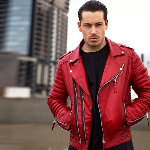 Herren rot gesteppt schafsfell - herren,
