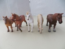 5 Schleich + Bullyland  Pferde aus Sammlung
