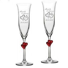 Sektgläser Gravur personalisiert Hochzeit Jubiläum Stölzle L’Amour rot Geschenk